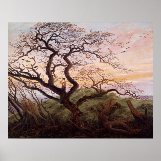 Póster A árvore dos corvos, 1822 (Frente)