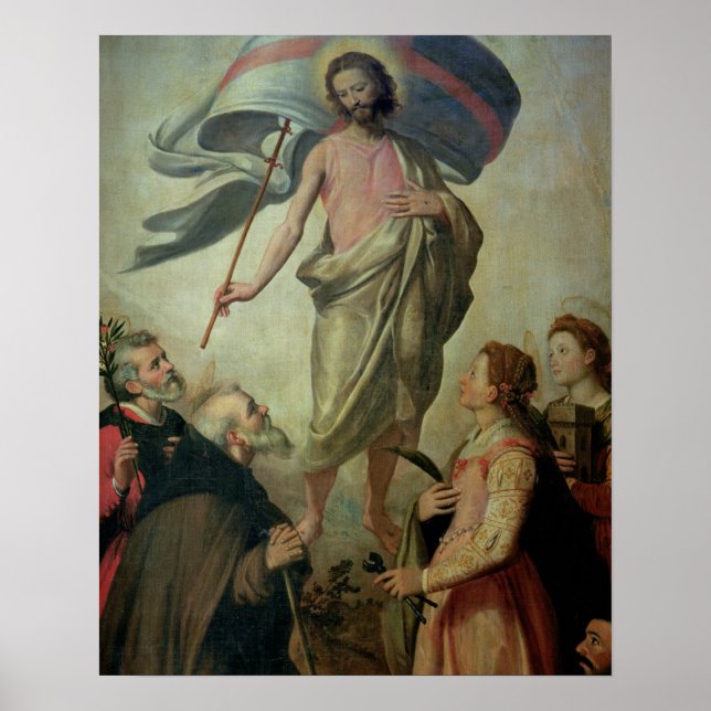 Poster A Ascensão do Cristo, 1595 (óleo no painel) (Frente)