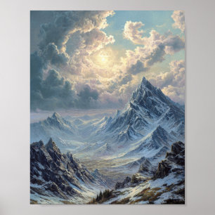 Poster A Ascensão Eterna: Radiância Divina Sobre o Inalte