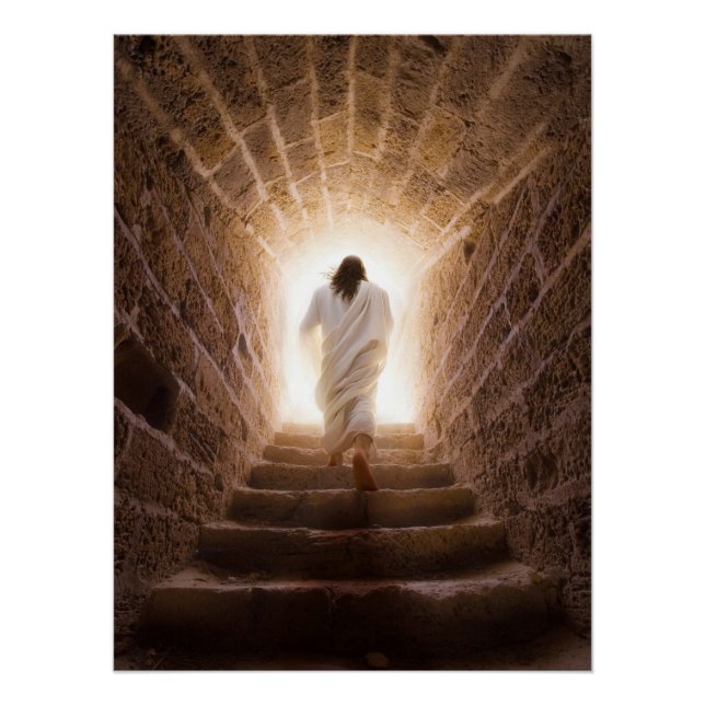 Póster A Ascensão - Jesus Andando à Luz (Frente)