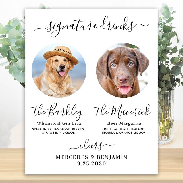 Poster A Assinatura Pet Dog Wedding Bebe Bar de Fotografi (Criador carregado)