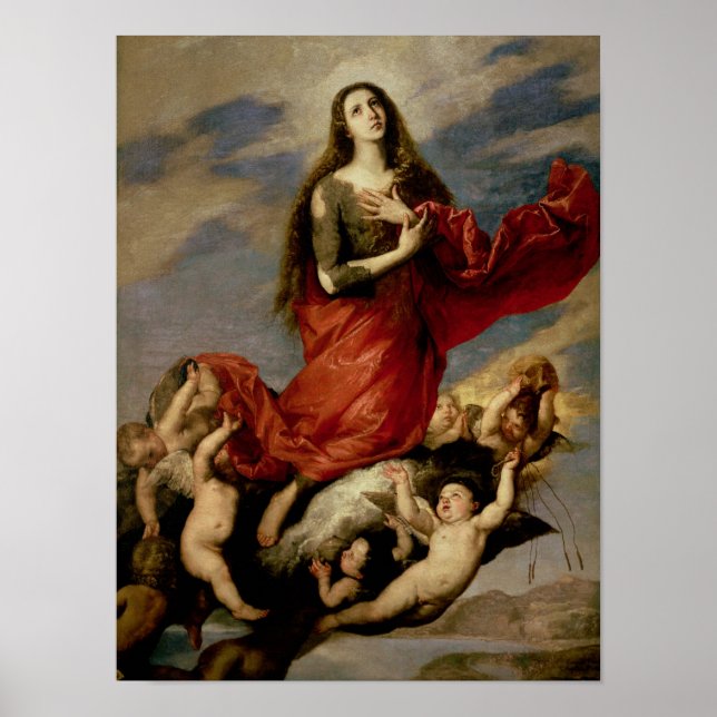 Póster A Assunção de Mary Magdalene, 1636 (Frente)