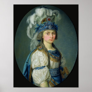 Póster A atriz e cantor Praskovya Zhemchugova