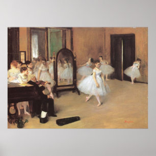Poster A aula de dança de Edgar Degas, Balé Vintage