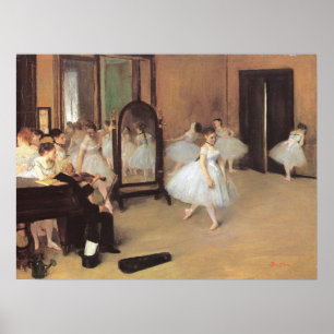 Poster A Aula de Dança de Edgar Degas, Balé Vintage
