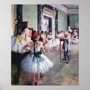 Poster A Aula de Dança por Edgar Degas, Arte de Balé Vint