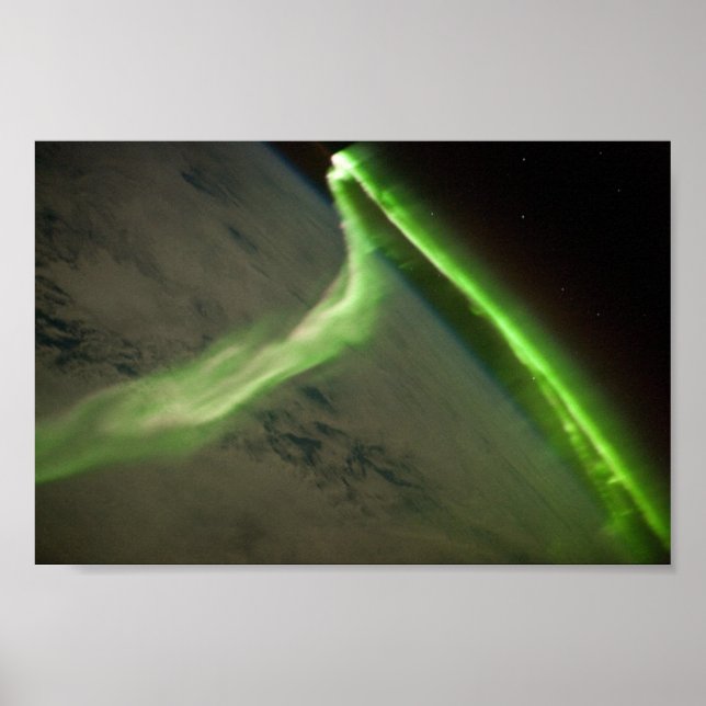 Poster A Aurora Australis Viu Do Espaço (Frente)
