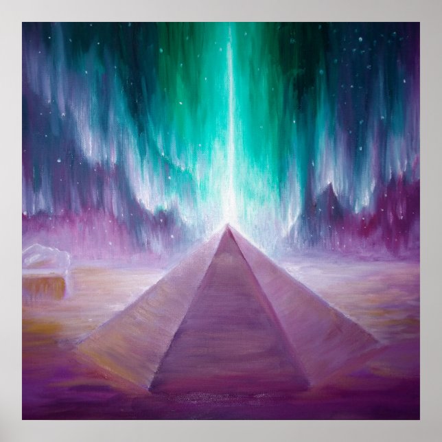 Poster A aurora e a energia da pirâmide da Cydonia (Frente)