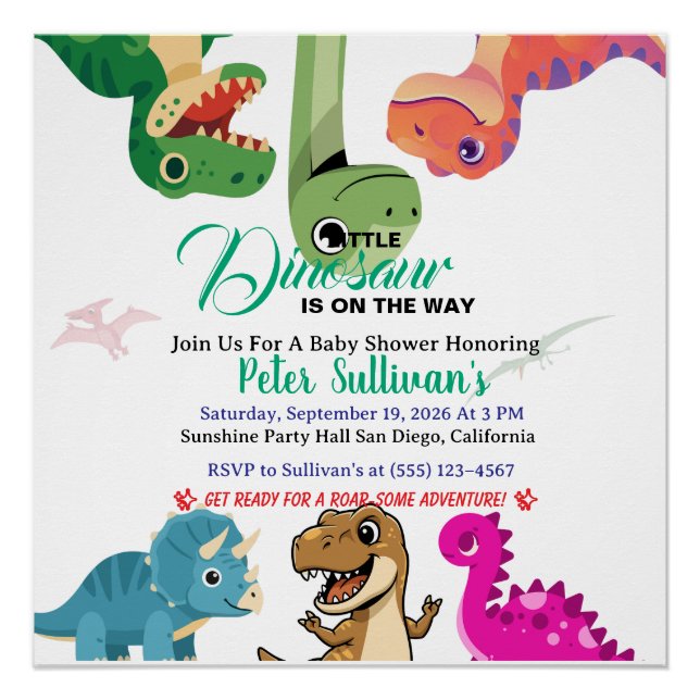 Póster A Aventura Começa com o Bebê Dino (Frente)
