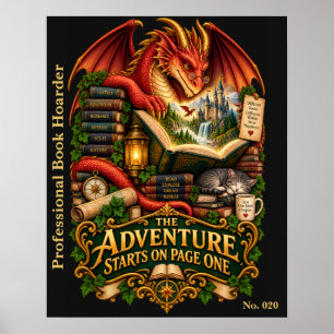 Poster A Aventura Começa na Página Um Dragão do Livro
