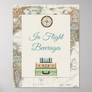 Poster A aventura espera o mapa do viagem do mundo