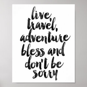 Poster A aventura viva do viagem abençoa e não é pesar