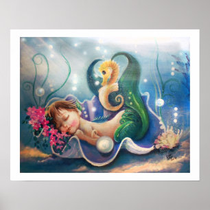 Póster "a Babá".. Sereia Bebê Adormecida