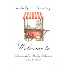 A Baby Is Brewing Coffee Cart Baby Shower Welcome