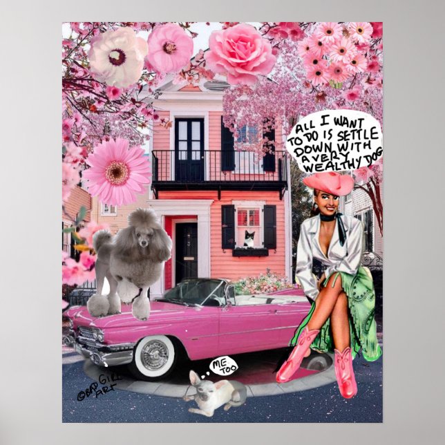 poster a bad Girl art Poster (Frente)