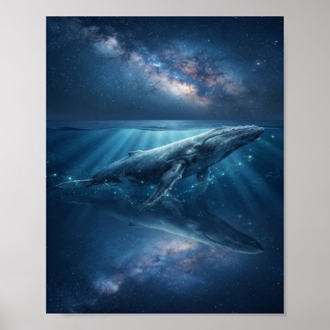Poster A Baleia Sob as Estrelas (Frente)