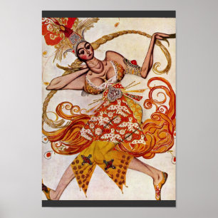 Póster A Ballettfigurine: Firebird por Bakst Léon (o
