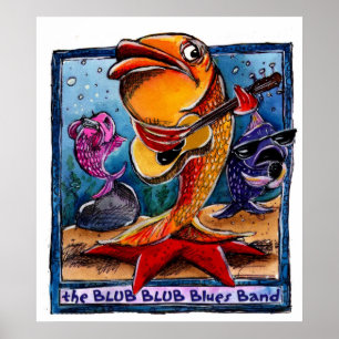 Poster A banda de azuis de Blub Blub