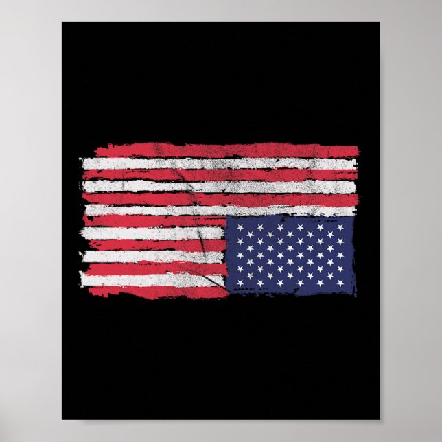 Poster A bandeira americana se afunda de cabeça para baix (Frente)