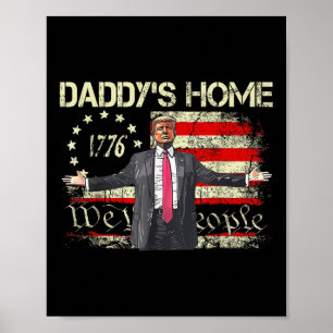 Poster A Bandeira Americana Trump 2024 Daddys Casa Nós