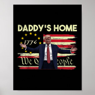Poster A Bandeira Americana Trump Daddys Casa As Pessoas