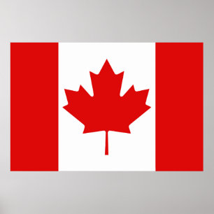 Póster A bandeira da folha de bordo de Canadá