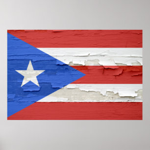 Póster A bandeira de Puerto Rico resistiu à pintura