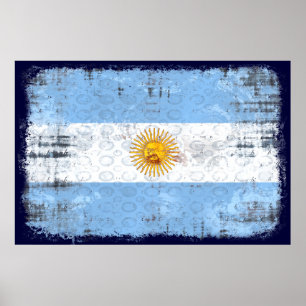 Poster A bandeira do Grunge de Argentina para o La