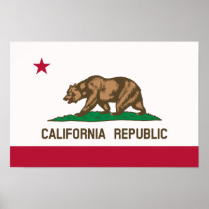 Póster A bandeira do urso - Estados da Califórnia