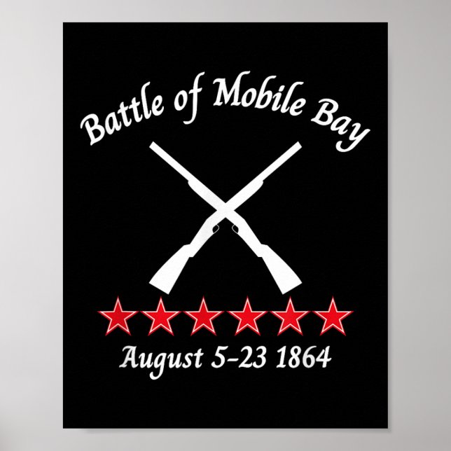 Poster A Batalha Civil Da Baía Móvel De Alabama, 1864 (Frente)