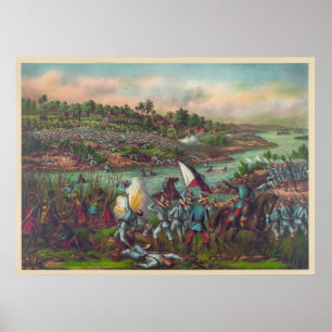 Póster A batalha da guerra americana filipino de Manila