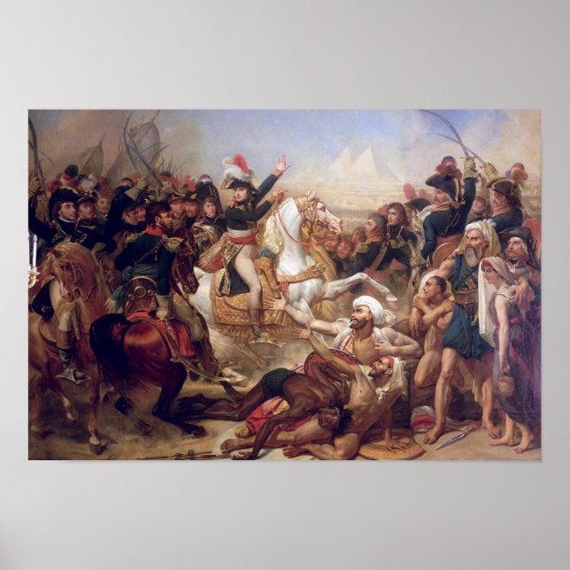 Póster A Batalha das Pirâmides, 21ruas de julho de 1798 (Frente)