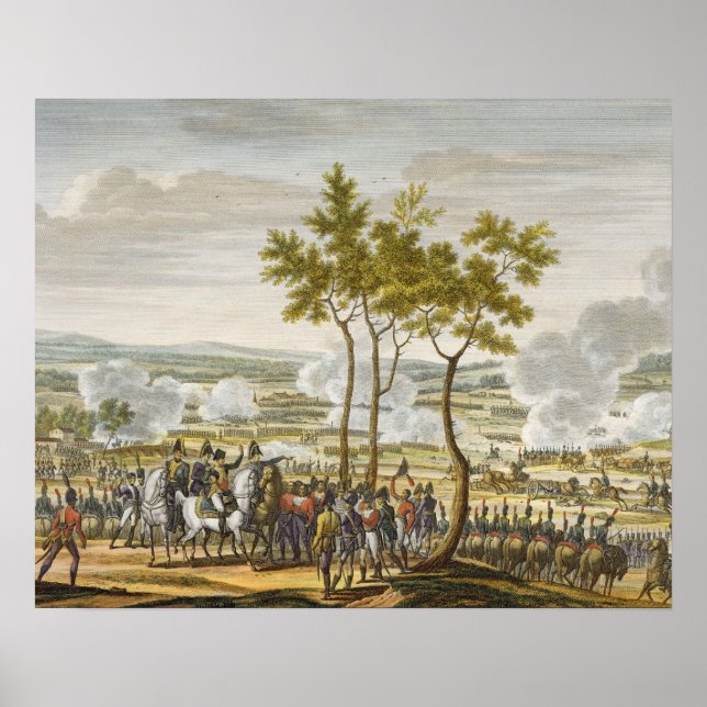 Póster A Batalha de Abensberg, 20 de abril de 1809, grava (Frente)