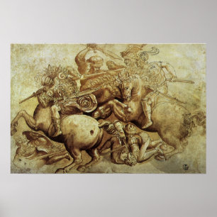 Póster A Batalha de Anghiari por Leonardo da Vinci