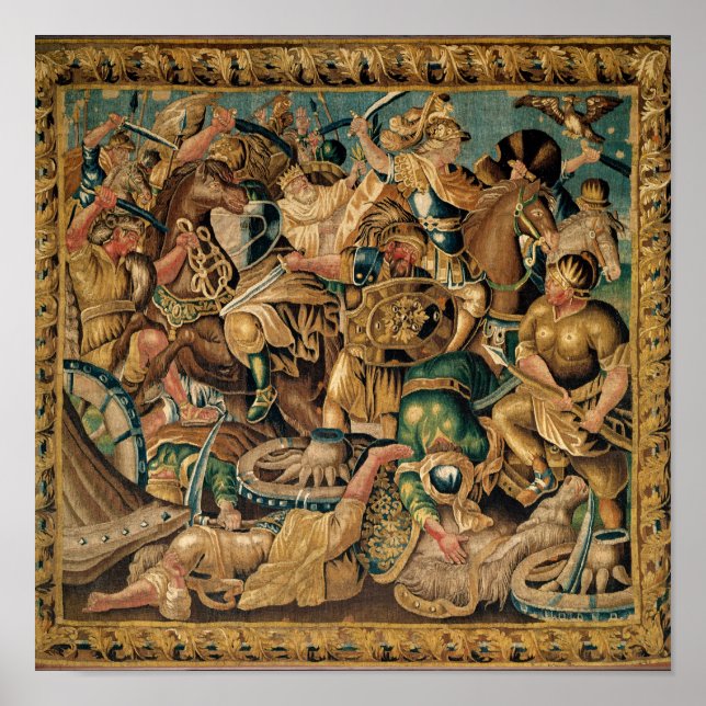 Poster A Batalha de Arbelles em 333 a.C., Aubusson (Frente)