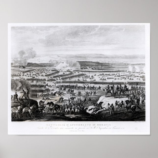 Póster A Batalha de Austerlitz na Morávia (Frente)