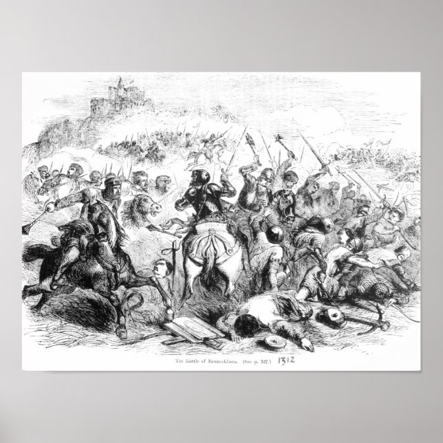 Póster A Batalha de Bannockburn em 1314 (Frente)