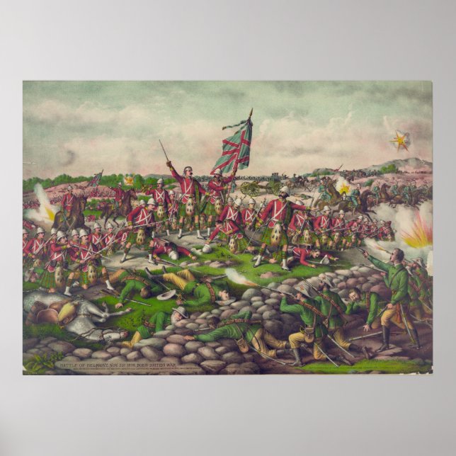 Póster A Batalha de Belmont na Guerra Britânica de 1899 (Frente)