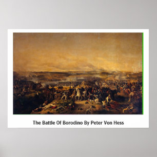 Póster A batalha de Borodino por Peter Von Hess