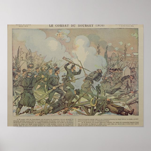 Poster A Batalha de Bourget , 1887 (Frente)