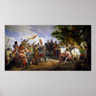 Póster A batalha de Bouvines, o 27 de julho de 1214, 1827