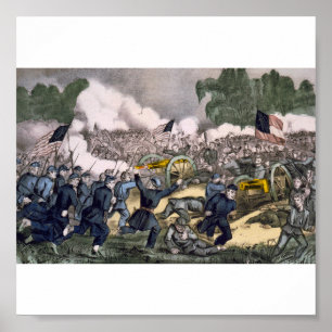 Póster A batalha de Gettysburg, Pa. 3 de julho. 1863