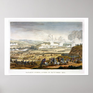 Póster A batalha de Jena, o 14 de outubro de 1806,