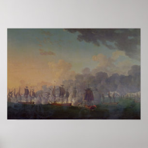 Póster A batalha de Louisbourg no 21 de julho de 1781