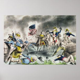 Póster A batalha de Nova Orleães, bar. Currier de