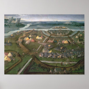 Poster A batalha de Pavia em 1525, c.1530