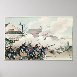 Póster A Batalha de Port Arthur, c.1894
