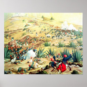 Póster A batalha de Puebla, o 5 de maio de 1862