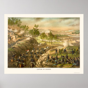 Póster A batalha de Resaca por Kurz e por Allison 1864