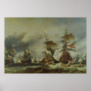 Póster A Batalha de Texel, 29 de junho de 1694